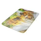 レモンの花の水のカラーアートの上に蜂蜜の蜂 バスマット (アングル)