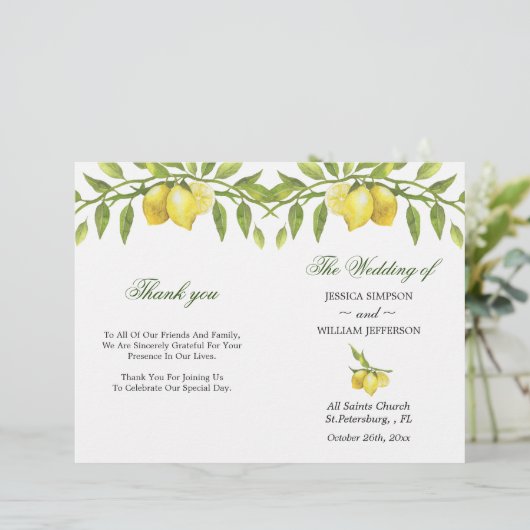 レモンの花の緑が折り畳ま結婚れた (スタンド正面)