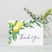 レモンの花の緑の水色 サンキューカード (スタンド正面)