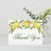 レモンの花の緑の水色 サンキューカード (スタンド正面)