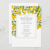 レモンの花の緑の花嫁の昼食会 招待状 (正面/裏面)