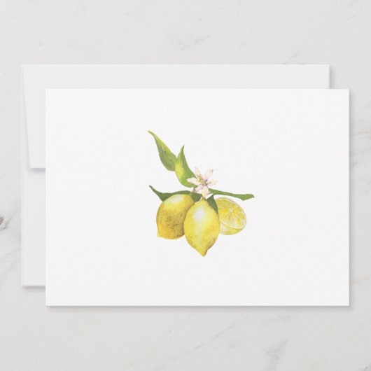 レモンの花の緑の花嫁ブランチ 招待状 (裏面)
