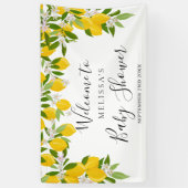 レモンの花の緑の赤ちゃんシャワーへようこそ 横断幕 (縦)