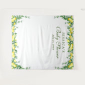 レモンの花の赤ちゃんシャワー フォトブース 背景 タペストリー (正面(横))