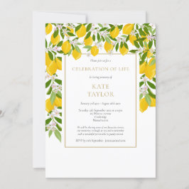 レモンの花の追悼式 生の喜びを祝う 招待状