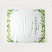 レモンの花 ブライダルシャワー フォトブース 背景 タペストリー (正面(横))