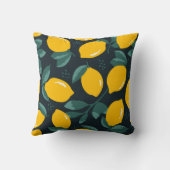 レモンの花、ヴィンテージ夏の風合い。 クッション (裏面)