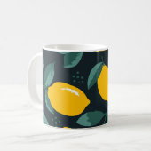 レモンの花、ヴィンテージ夏の風合い。 コーヒーマグカップ (正面左)