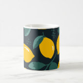 レモンの花、ヴィンテージ夏の風合い。 コーヒーマグカップ (中央)