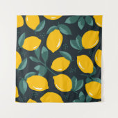 レモンの花、ヴィンテージ夏の風合い。 タペストリー (正面(横))