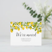 レモンの花 開花しました 新しい家 新しい住所 案内ポストカード (スタンド正面)