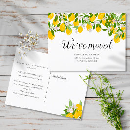 レモンの花 開花しました 新しい家 新しい住所 案内ポストカード