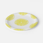 レモンの薄切りパターンデザイン ペーパープレート (アングル)