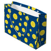 レモンの薄切りパターン ラージペーパーバッグ (裏面アングル)