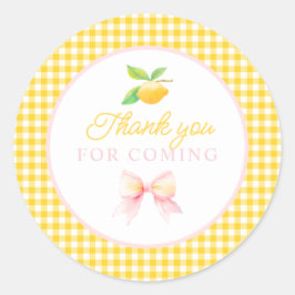 レモンの誕生日ステッカーありがとう ラウンドシール