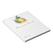 レモンの誕生日タイムカプセルメッセージ ノートパッド (アングル)