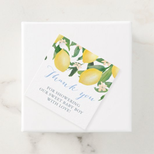 レモンの赤ちゃんシャワー甘い男の赤ちゃん フェイバータグ (インサイチュ)