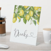 レモンの赤ちゃんシャワー飲料 台座サイン (インサイチュ)