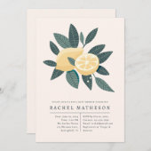 レモンの赤ちゃんシャワー 招待状 (正面/裏面)