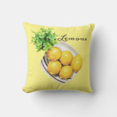 レモンの鉢の装飾用クッション クッション (正面)