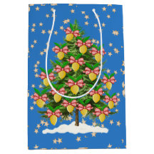 レモンの飾りがついたクリスマスツリー