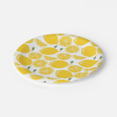 レモンの黄色い果実の柄 ペーパープレート (アングル)