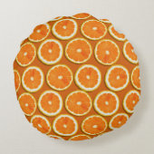 レモンはパターンをスライスします ラウンドクッション (裏面)