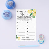 レモンはワインカップルのシャワーゲームカードを推測 チラシ (シングル)