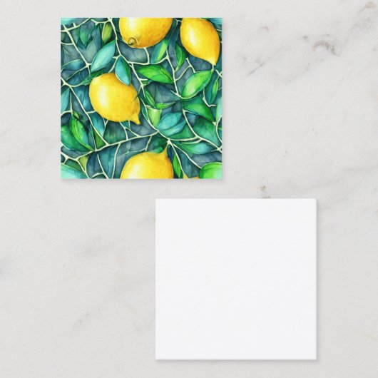 レモンは柑橘類の一種で、広く分布している スクエア名刺 (正面/裏面)
