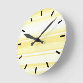 レモンは縞で飾ります ラウンド壁時計 (傾斜)