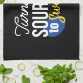 レモンやる気を起こさせる引用文サワーからスウィート キッチンタオル (折り畳み)