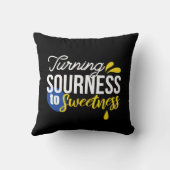 レモンやる気を起こさせる引用文サワーからスウィート クッション (裏面)