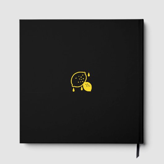 レモンやる気を起こさせる引用文サワーからスウィート ゲストブック (裏面)