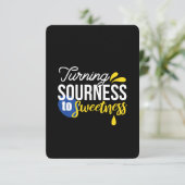 レモンやる気を起こさせる引用文サワーからスウィート サンキューカード (スタンド正面)