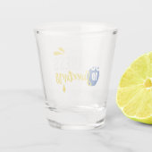 レモンやる気を起こさせる引用文サワーからスウィート ショットグラス (裏面)