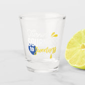 レモンやる気を起こさせる引用文サワーからスウィート ショットグラス (正面)
