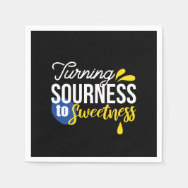 レモンやる気を起こさせる引用文サワーからスウィート スタンダードカクテルナプキン