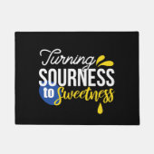 レモンやる気を起こさせる引用文サワーからスウィート ドアマット (正面)