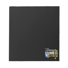 レモンやる気を起こさせる引用文サワーからスウィート ノートパッド