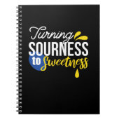 レモンやる気を起こさせる引用文サワーからスウィート ノートブック (正面)
