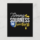 レモンやる気を起こさせる引用文サワーからスウィート ポストカード (正面)