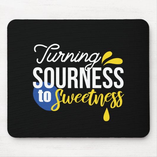 レモンやる気を起こさせる引用文サワーからスウィート マウスパッド (正面)