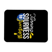 レモンやる気を起こさせる引用文サワーからスウィート マグネット (横)