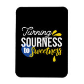 レモンやる気を起こさせる引用文サワーからスウィート マグネット (縦)