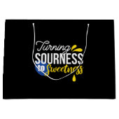 レモンやる気を起こさせる引用文サワーからスウィート ラージペーパーバッグ (正面)