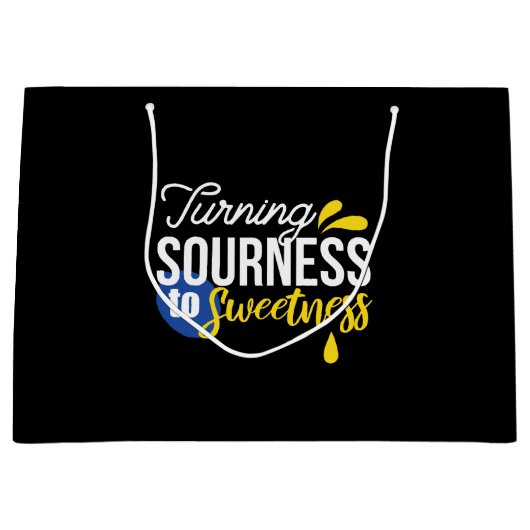 レモンやる気を起こさせる引用文サワーからスウィート ラージペーパーバッグ (正面)