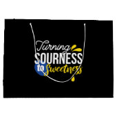 レモンやる気を起こさせる引用文サワーからスウィート ラージペーパーバッグ (裏面)