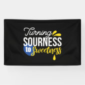 レモンやる気を起こさせる引用文サワーからスウィート 横断幕 (横)