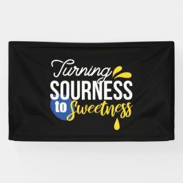 レモンやる気を起こさせる引用文サワーからスウィート 横断幕