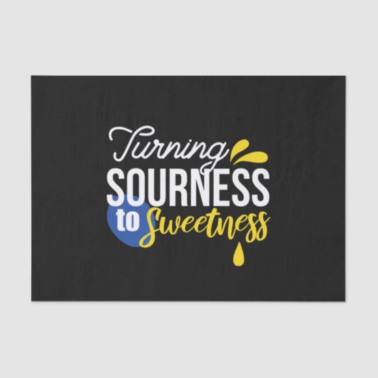 レモンやる気を起こさせる引用文サワーからスウィート 薄葉紙 (正面)